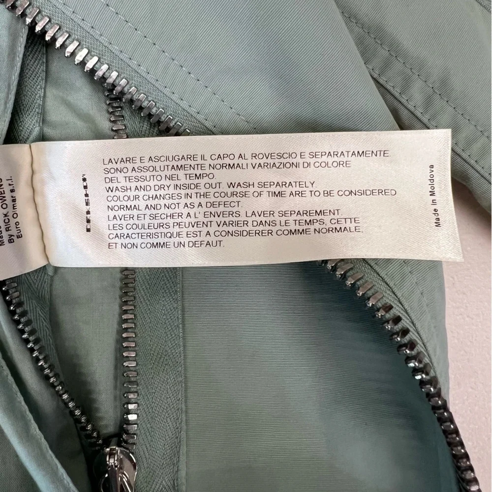 Rick Owens DRKSHDW Flight Bomber Jacket Size Small‎ in Marine